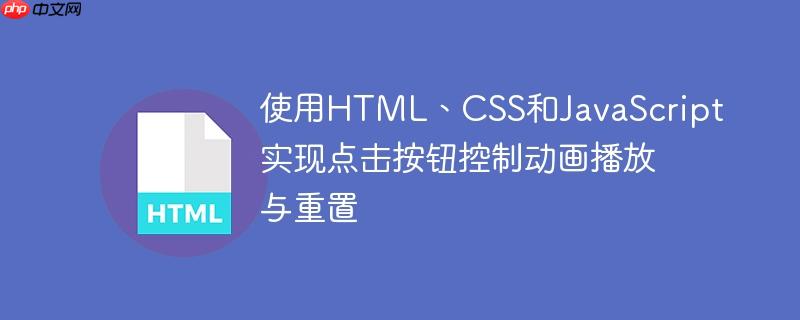 使用HTML、CSS和JavaScript实现点击按钮控制动画播放与重置