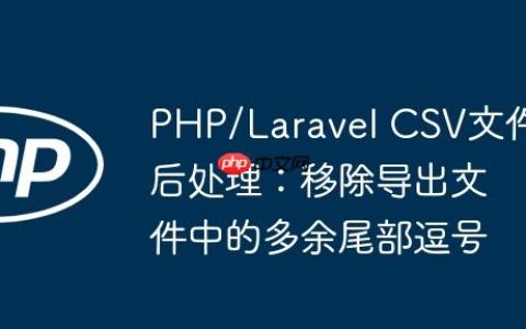PHP/Laravel CSV文件后处理：移除导出文件中的多余尾部逗号