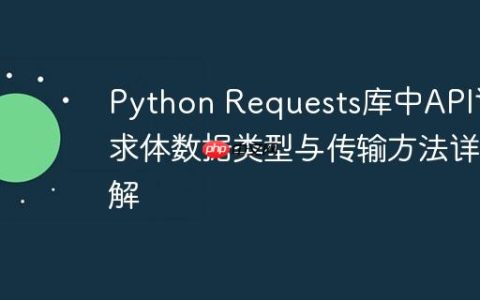 Python Requests库中API请求体数据类型与传输方法详解