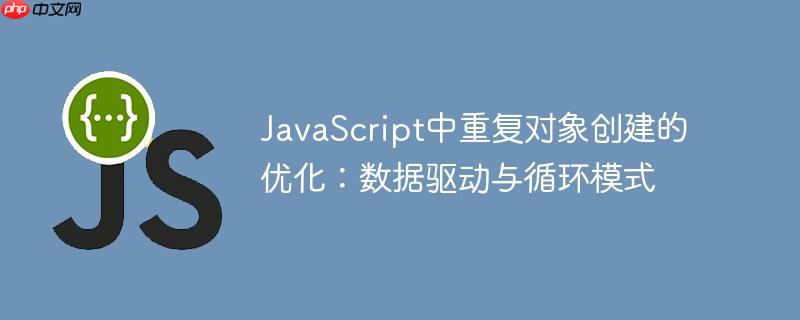 javascript中重复对象创建的优化:数据驱动与循环模式