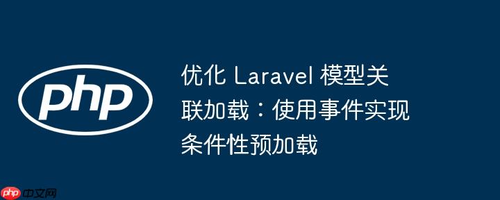 优化 laravel 模型关联加载:使用事件实现条件性预加载