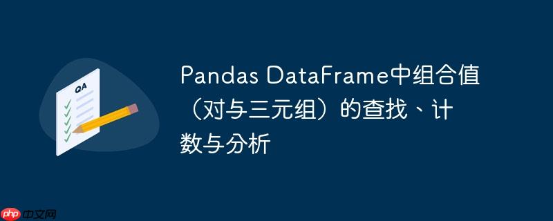 pandas dataframe中组合值(对与三元组)的查找、计数与分析