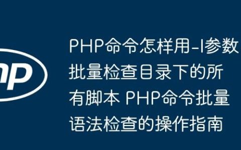 PHP命令怎样用-l参数批量检查目录下的所有脚本 PHP命令批量语法检查的操作指南