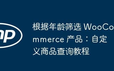 根据年龄筛选 WooCommerce 产品：自定义商品查询教程