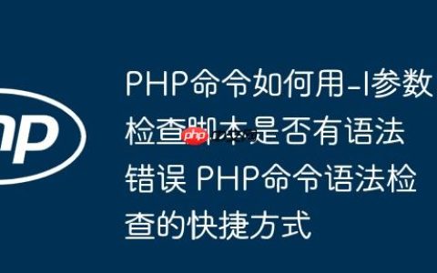 PHP命令如何用-l参数检查脚本是否有语法错误 PHP命令语法检查的快捷方式
