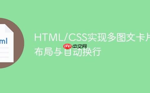 HTML/CSS实现多图文卡片式布局与自动换行