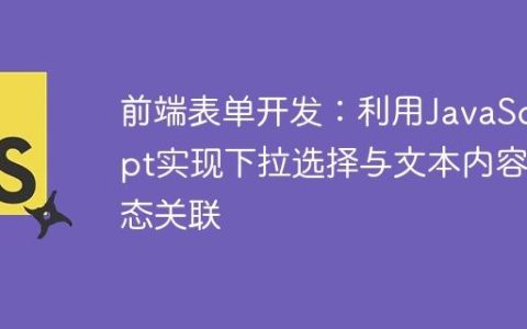 前端表单开发：利用JavaScript实现下拉选择与文本内容动态关联