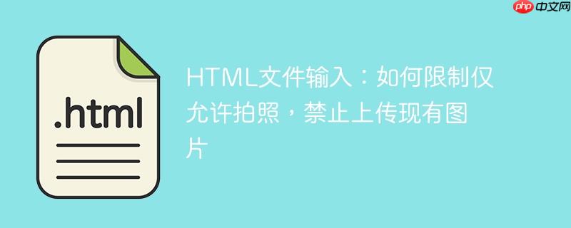 html文件输入:如何限制仅允许拍照,禁止上传现有图片