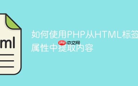 如何使用PHP从HTML标签的属性中提取内容