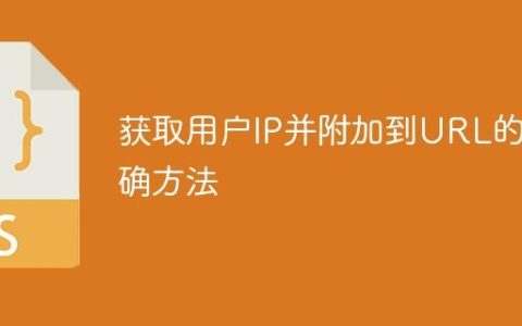 获取用户IP并附加到URL的正确方法