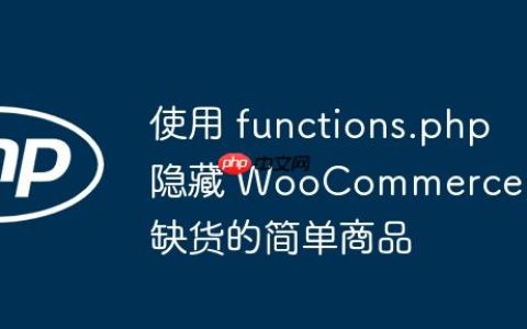 使用 functions.php 隐藏 WooCommerce 中缺货的简单商品