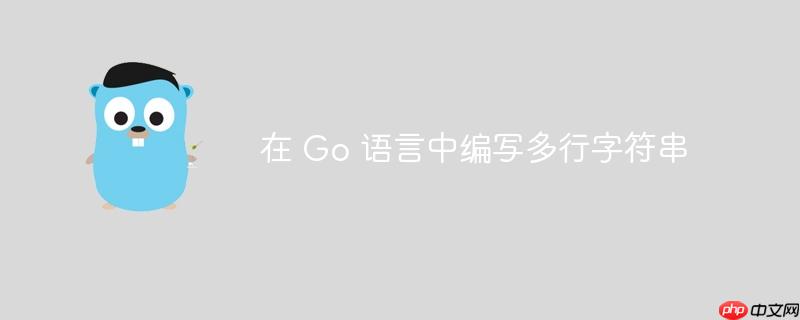 在 go 语言中编写多行字符串