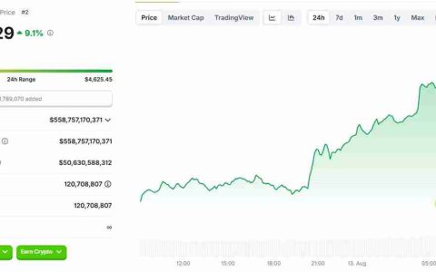 以太坊突破4600美元开启狂暴牛市：BitMine融资200亿美金，加密市场全线沸腾