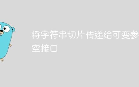 将字符串切片传递给可变参数空接口