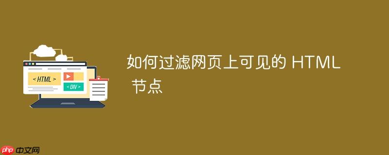如何过滤网页上可见的 html 节点