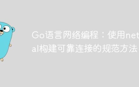 Go语言网络编程：使用net.Dial构建可靠连接的规范方法