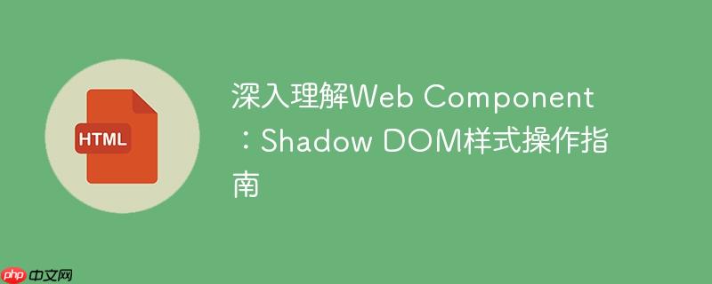 深入理解web component:shadow dom样式操作指南