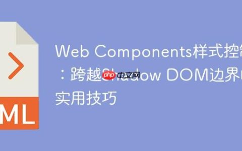 Web Components样式控制：跨越Shadow DOM边界的实用技巧