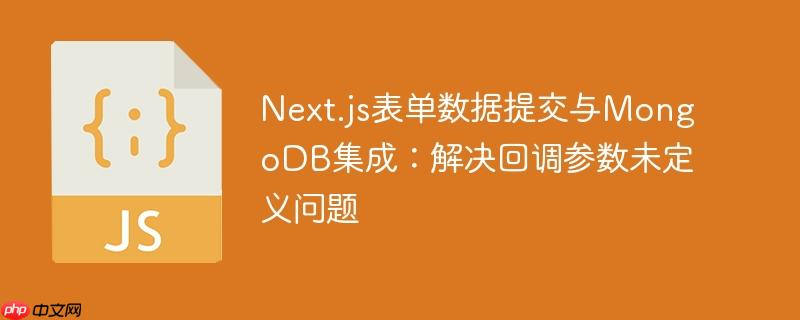 Next.js表单数据提交与MongoDB集成:解决回调参数未定义问题