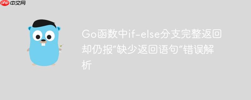 go函数中if-else分支完整返回却仍报“缺少返回语句”错误解析