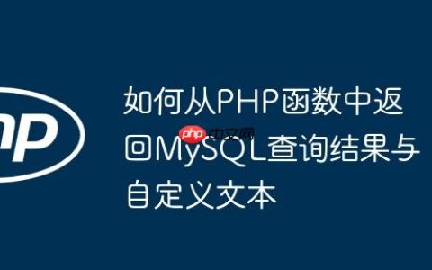 如何从PHP函数中返回MySQL查询结果与自定义文本