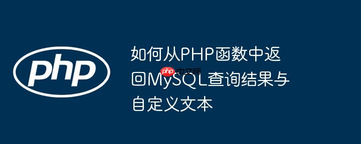 如何从php函数中返回mysql查询结果与自定义文本