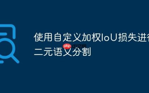 使用自定义加权IoU损失进行二元语义分割