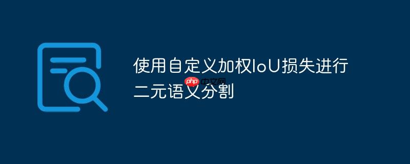 使用自定义加权iou损失进行二元语义分割