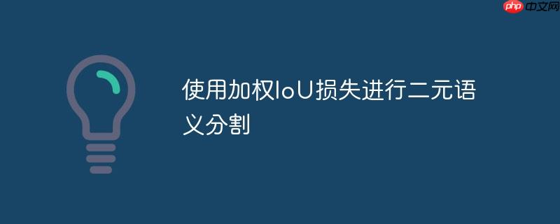 使用加权iou损失进行二元语义分割