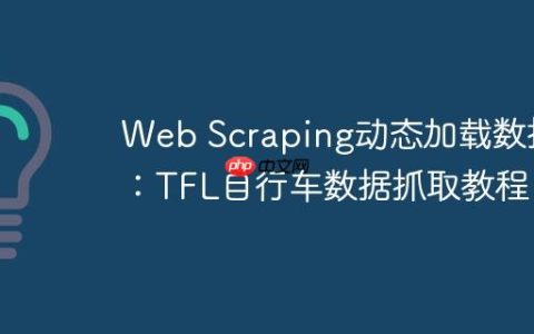 Web Scraping动态加载数据：TFL自行车数据抓取教程