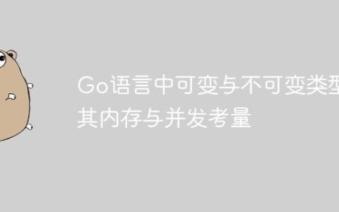 Go语言中可变与不可变类型及其内存与并发考量