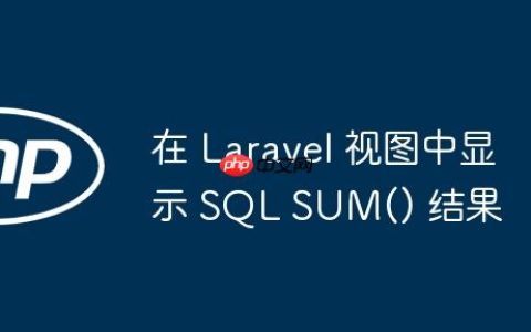 在 Laravel 视图中显示 SQL SUM() 结果