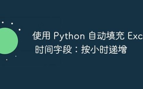 使用 Python 自动填充 Excel 时间字段：按小时递增