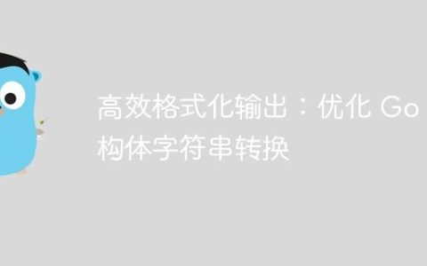高效格式化输出：优化 Go 结构体字符串转换