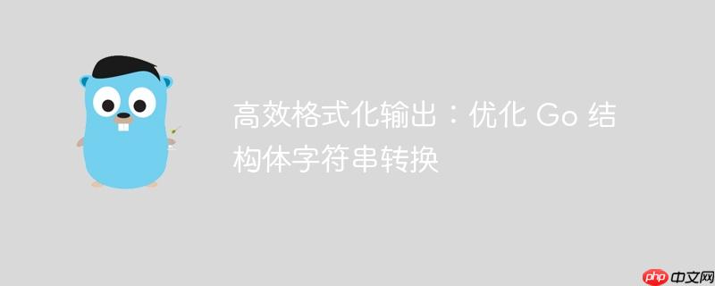 高效格式化输出:优化 go 结构体字符串转换