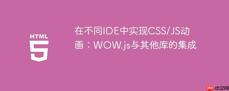在不同IDE中实现CSS/JS动画：WOW.js与其他库的集成