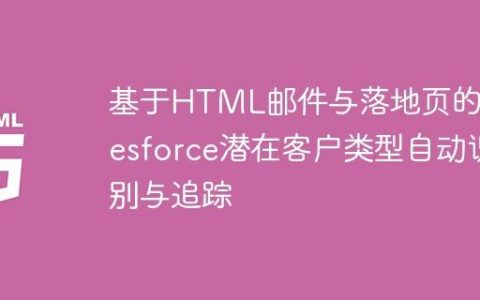 基于HTML邮件与落地页的Salesforce潜在客户类型自动识别与追踪