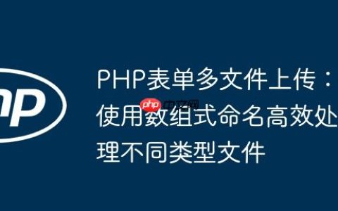 PHP表单多文件上传：使用数组式命名高效处理不同类型文件
