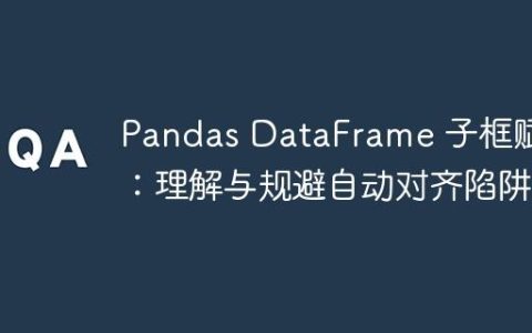 Pandas DataFrame 子框赋值：理解与规避自动对齐陷阱