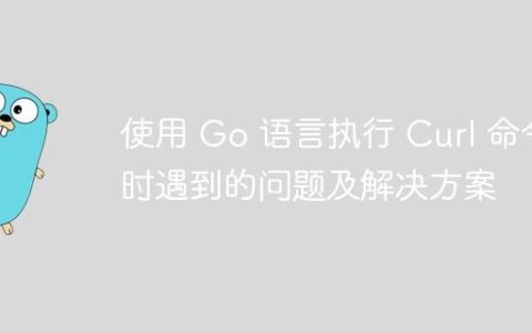 使用 Go 语言执行 Curl 命令时遇到的问题及解决方案