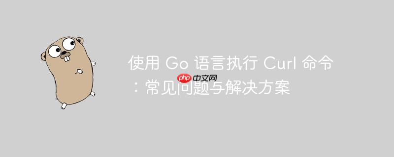 使用 go 语言执行 curl 命令:常见问题与解决方案