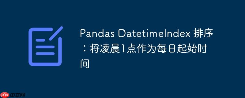 pandas datetimeindex 排序:将凌晨1点作为每日起始时间