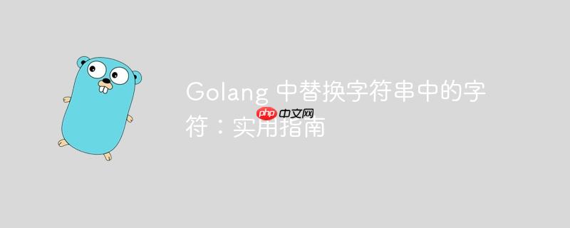 golang 中替换字符串中的字符：实用指南