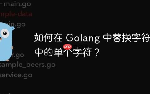 如何在 Golang 中替换字符串中的单个字符？