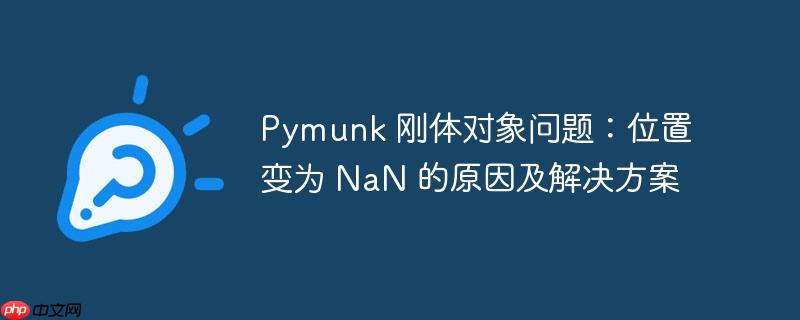 pymunk 刚体对象问题:位置变为 nan 的原因及解决方案