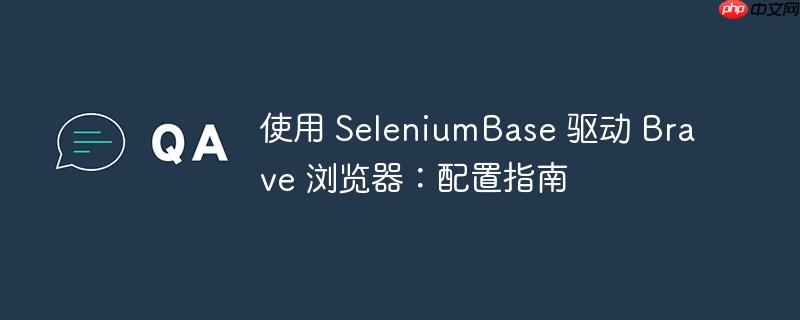使用 seleniumbase 驱动 brave 浏览器:配置指南