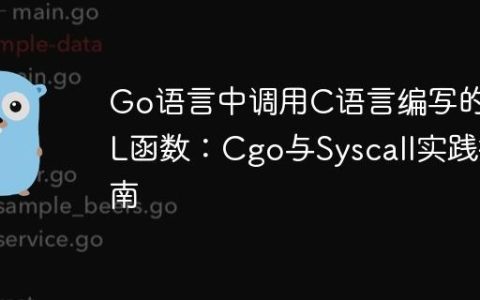 Go语言中调用C语言编写的DLL函数：Cgo与Syscall实践指南