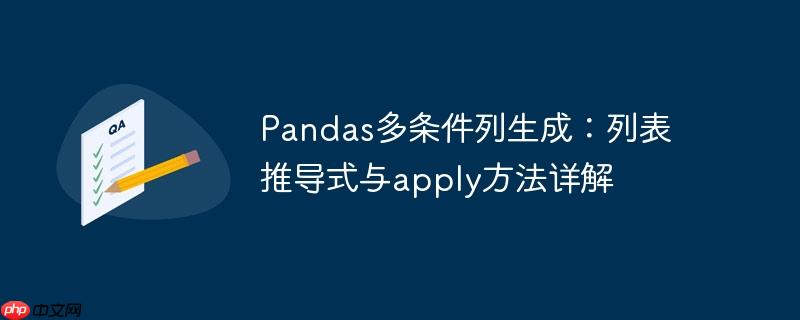 pandas多条件列生成:列表推导式与apply方法详解