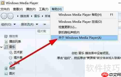 Win10查看Media Player版本