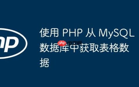 使用 PHP 从 MySQL 数据库中获取表格数据